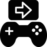 Game, Right Move, Right Arrow Glyph Solid Icon vector