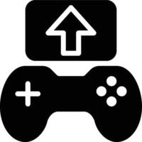 Game, Up Move, Up Arrow Glyph Solid Icon vector