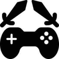 Fighting Game, Game Weapon, Action Game Glyph Solid Icon vector