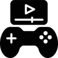 Game Streaming, Live Game, Streaming Glyph Solid Icon vector