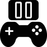 Game Pause, Pause Button, Game Button Glyph Solid Icon vector