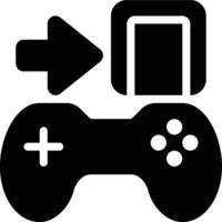 Game, Login, Log In Glyph Solid Icon vector