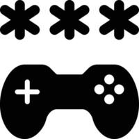 Game Password, Game Items, Game Code Glyph Solid Icon vector