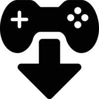 Game Download, Game Downloading, Down Move Glyph Solid Icon vector