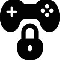 Game, Lock, Security Glyph Solid Icon vector
