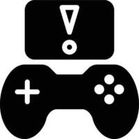 Game, Warning, Alert Glyph Solid Icon vector