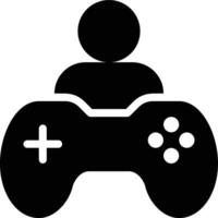 Gamer, Game, Gaming Glyph Solid Icon vector