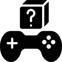 Mystery Box, Games, Game Item Glyph Solid Icon vector