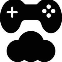 Cloud Gaming, Cloud Game, Cloud Storage Glyph Solid Icon vector