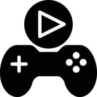 Playing Game, Start Game, Start Button Glyph Solid Icon vector
