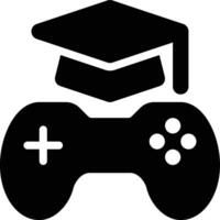 Educational Game, Gamification, Gaming Glyph Solid Icon vector