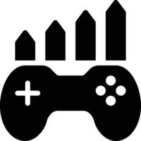 Game Level, Level Up, Game Chart Glyph Solid Icon vector