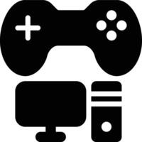 Computer Game, Game, Gaming Glyph Solid Icon vector