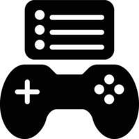 Game, List, Plan Glyph Solid Icon vector