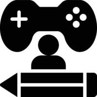 Game Designer, Game Creator, Game Developer Glyph Solid Icon vector