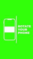 Rotate your phone animation with a clear rotate device instruction on a green screen, 4k vertical visually guides users to switch their mobile device orientation, digital rotation symbol video