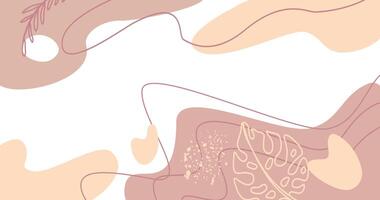Background with abstract Shapes in Earthy Tones, and Minimalist Floral Elements video