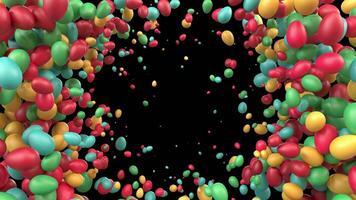 Bright Colored Easter Egg Animated Transition from edges in to edges out With Alpha Channel video
