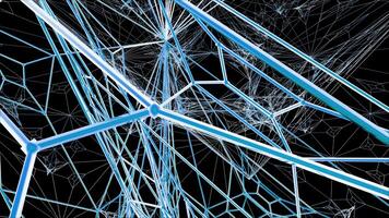 Moving Lines Connectivity Structure Digital Rendering 4K video