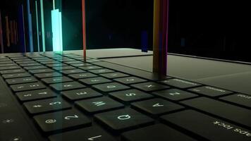 Laptop Keyboard Technology Background 3D Rendering video