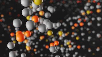 3d rendering animation background with abstract moving round shapes video