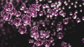 3d rendering abstract moving bubble animation with purple color video