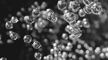 3d rendering abstract moving bubble animation with dark background video