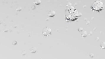 3d rendering abstract moving bubble animation with white background video