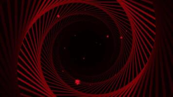 Looping Animation of a Red Spiral Background with Forward-Moving Camera video