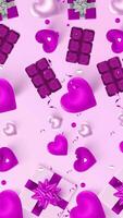 valentines background isolated glowing frame design element video