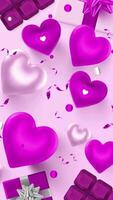 background isolated glowing frame design element valentines video