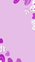 background design glowing frame element isolated valentines video