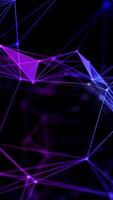 Technology background big data visualization concept Network connection structure Data globe in the network Loopable animation Digital abstract blue background of dots and lines video