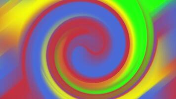 Vibrant spiral pattern swirling with red and blue tones dynamically. Abstract motion concept video
