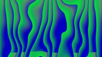 Dynamic wave pattern flowing with green and blue shades smoothly. Abstract motion concept video