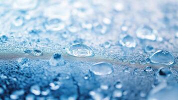 Melting ice with visible cracks photo