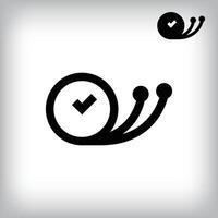 Modern snail time icon design. vector