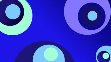 A blue background with many circles vector
