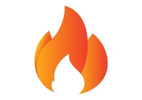 Fire Flame Icon Flat Design Isolated on White Background vector