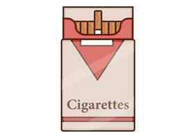 Flat design of cigarette pack isolated on white background vector