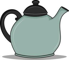 Flat Design of Vintage Kettle isolated on white background vector