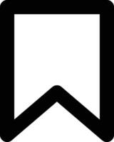 Simple bookmark thin line icon. Outline stroke object. Linear sign and symbol. vector