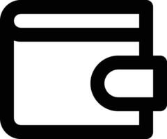 Wallet icon in thin line style. vector