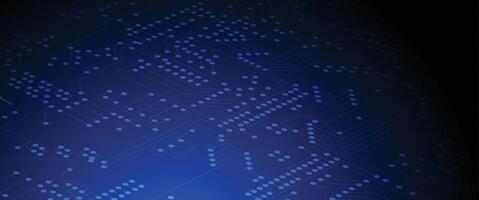 a blue background with a circuit board on it vector