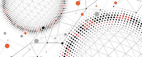 abstract color background with dots and lines vector