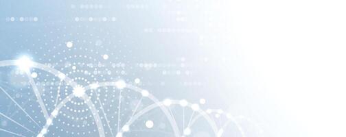 abstract background with dna molecule and dots vector