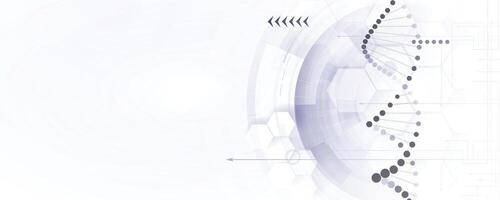 abstract dna technology background with white and black lines vector
