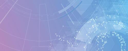 a blue and pink background with a circular design vector