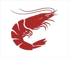 silhouette showcasing a shrimp and prawn in a stylish cutout design vector