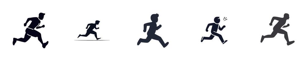 Running Fitness Exercise Speed and Endurance Challenge vector